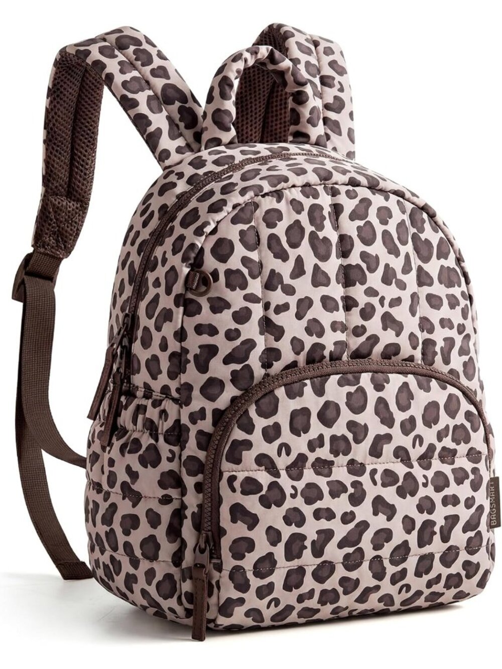 Women's Leopard Lightweight Quilted Casual Travel Mini Backpack Bookbag